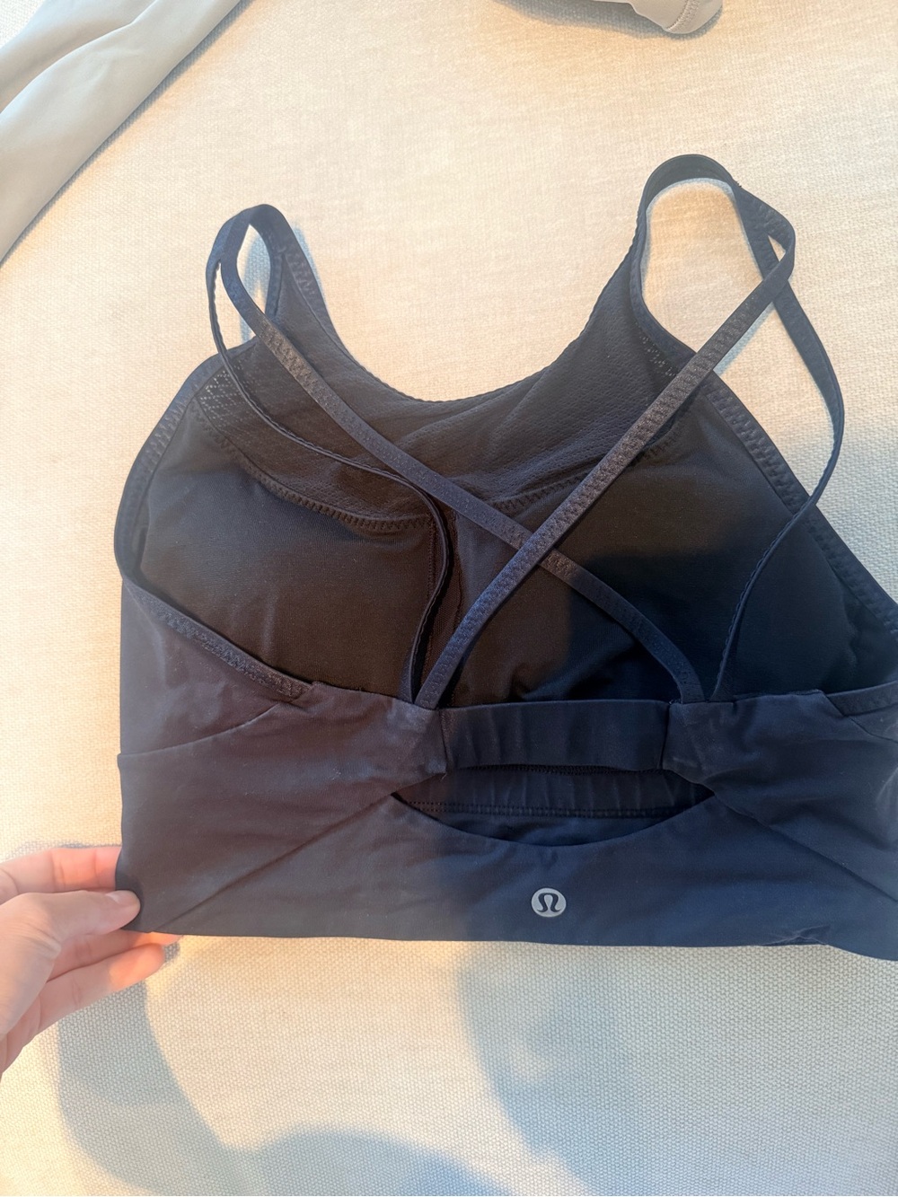 lululemon athletica Black Strappy High-Neck Sports Bra